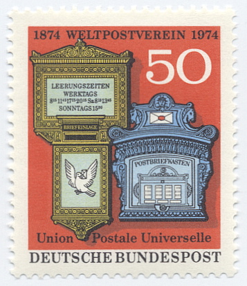 Basler Briefkasten auf deutscher Marke